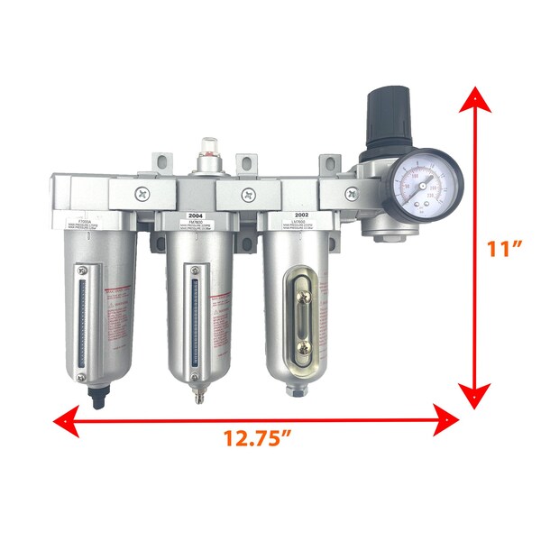 1/2 NPT HEAVY DUTY 4 Stages Filter Regulator Coalescing Desiccant Dryer System (AUTO DRAIN)